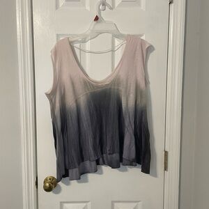 We the Free Purple Gray Gradient Flowy Top